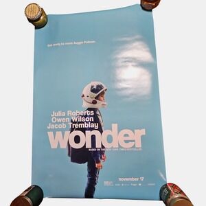 Wonder 2017 Original Promo Movie Poster 27x40 Jacob‎ Tremblay Owen Wilson D/S